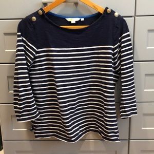 Boden navy stripe top, US size 8